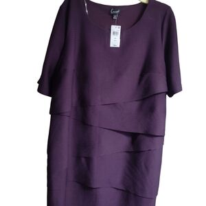 Connected Apparel Purple Layered Dress